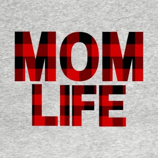 Mom Life in Buffalo Plaid T-Shirt